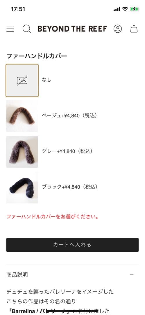 ファーオプション付きBEYOND THE REEF☆ バレリーナ(シルバー)