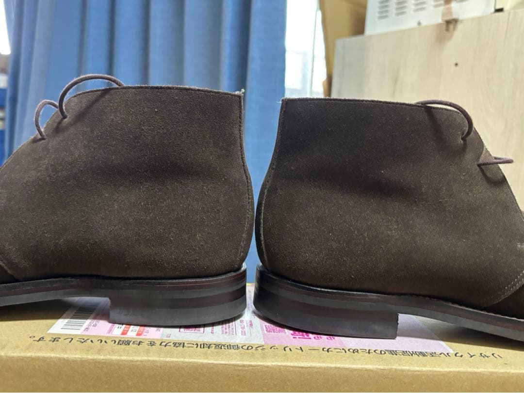 【美品】クロケット&ジョーンズ チャートシー ダークブラウンチャッカブーツ 8E