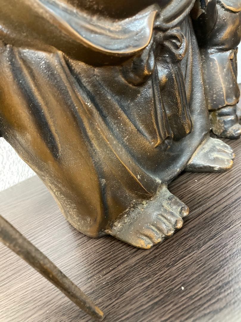 置物　布袋様　親子　金属製　招福　開運　和　日本