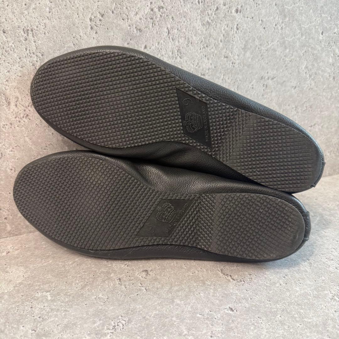 美品 CROWN クラウン ジャズシューズ 27cm ブラック レザー 英国製