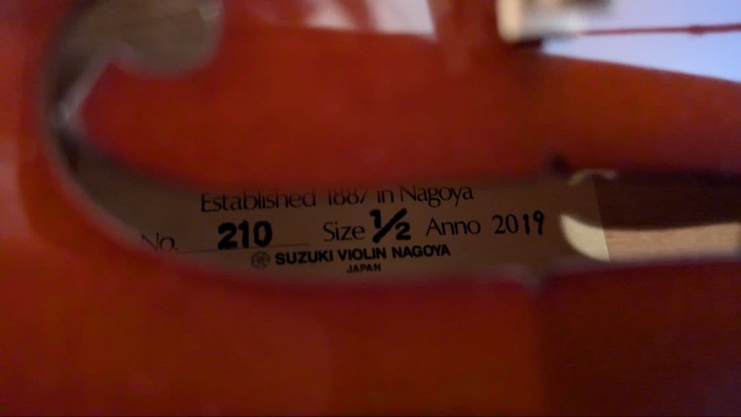 バイオリンsuzuki 1/2 No.210 2019年