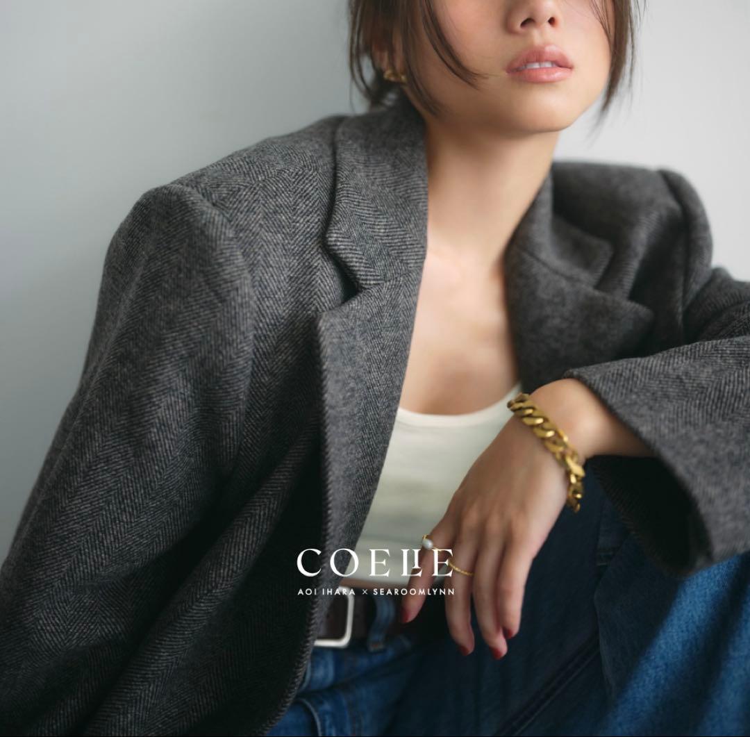 美品 コエリー 伊原葵 オーバーショルダー テーラードジャケット M