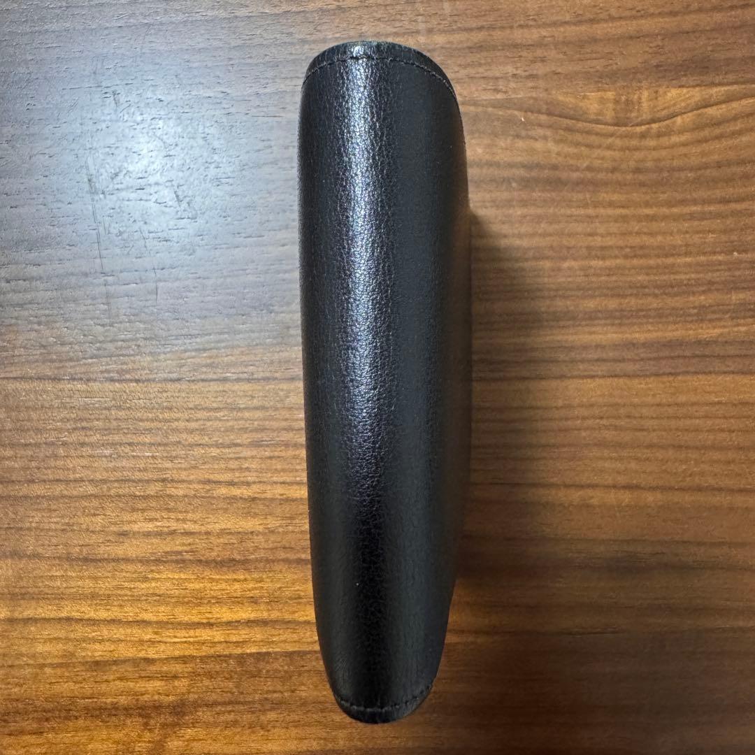 Cartier カルティエ 二つ折り財布 メンズ 黒 レザー カボションライン