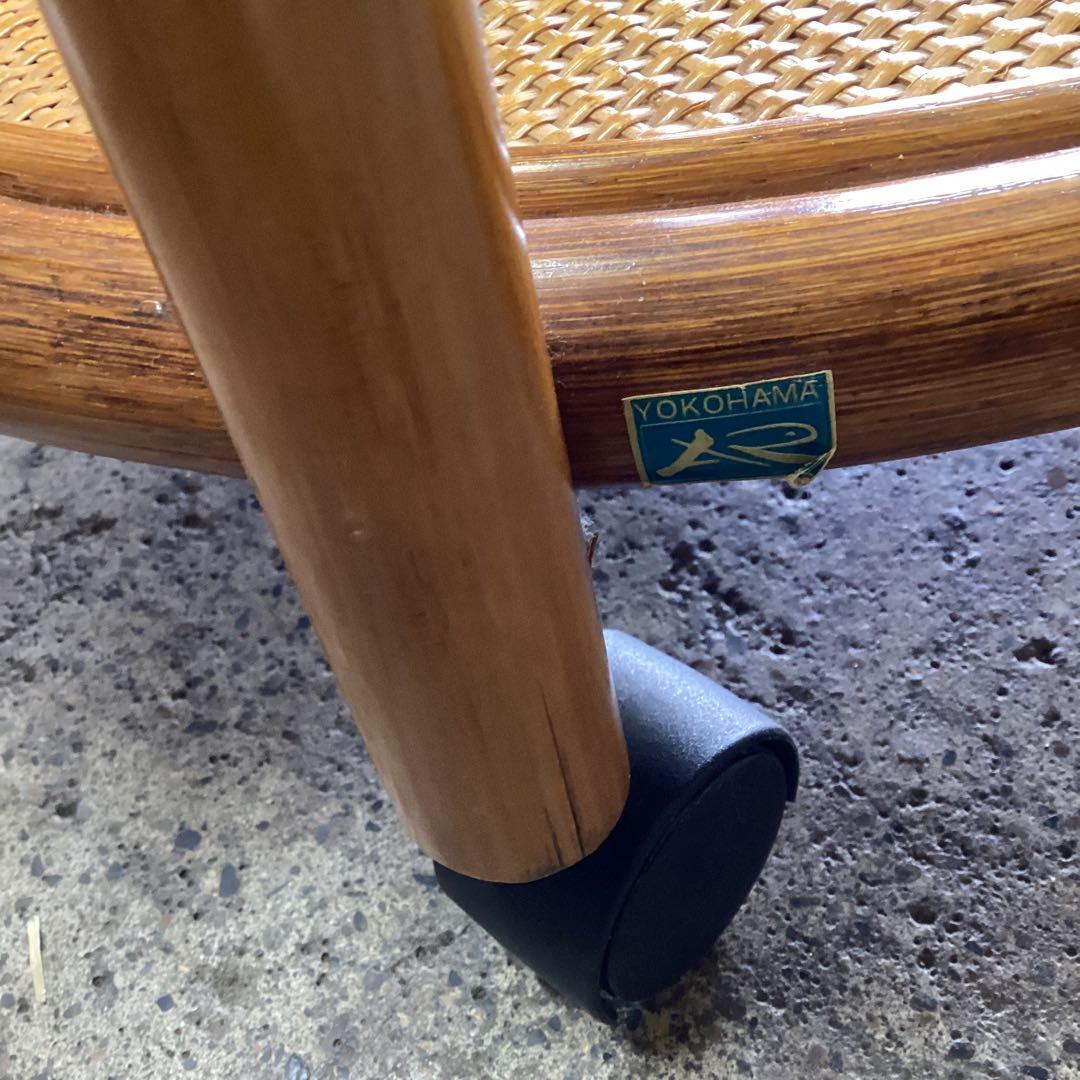 籐家具　サイドテーブル　ワゴン　花台