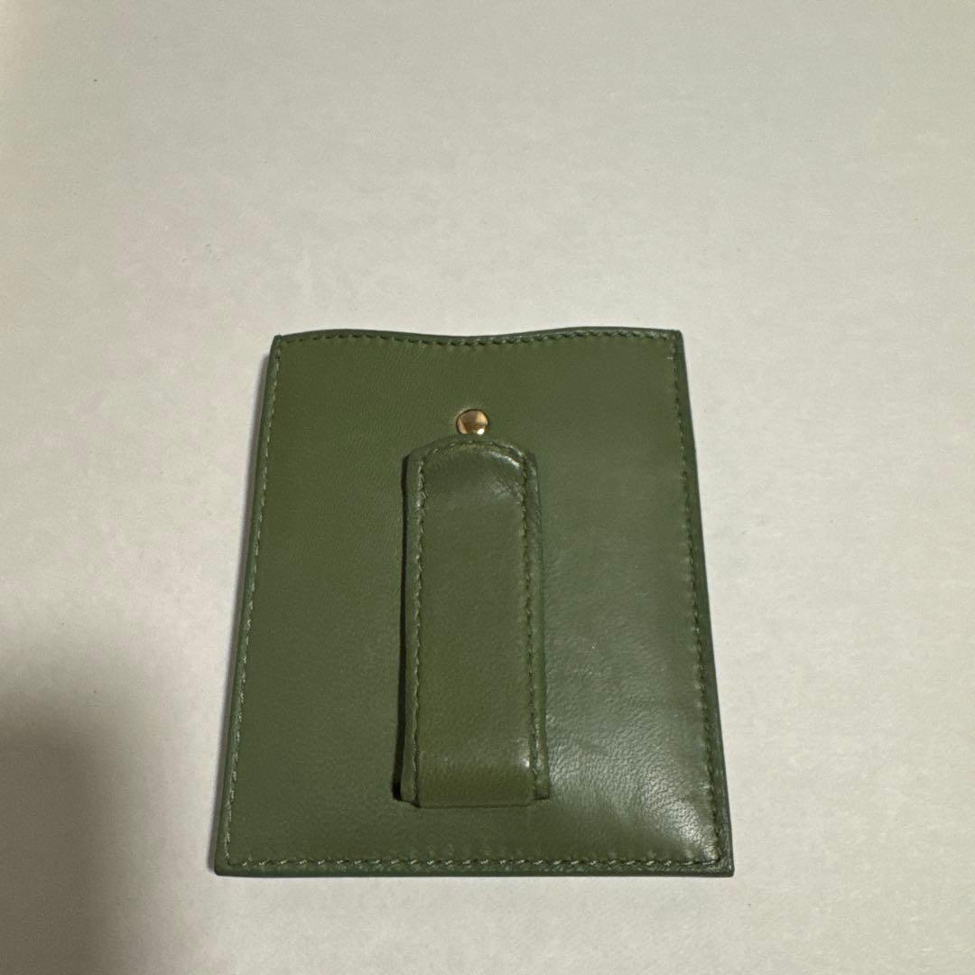 未使用BOTTEGA VENETAカードケースマネークリップ　グリーン