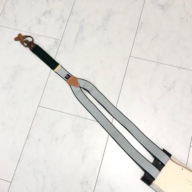 新品未使用★アルバートサーストン サスペンダー クラシック 6ボタン留め 濃い緑