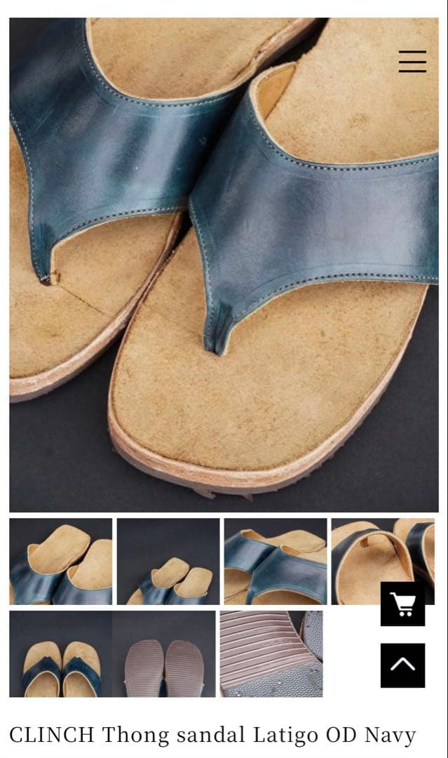 【美品】CLINCH Thong sandal Latigo OD オリーブ