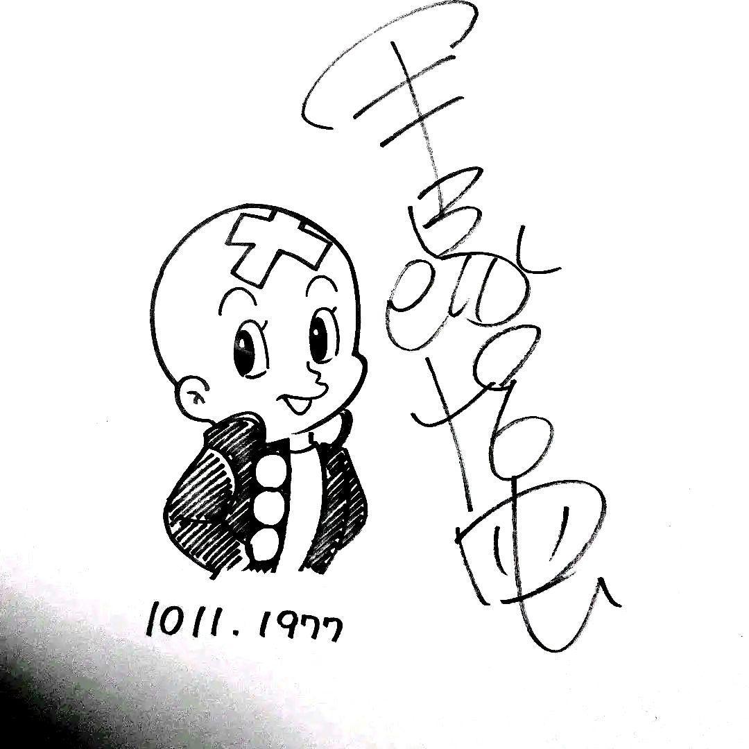 手塚治虫 サイン 色紙 直筆