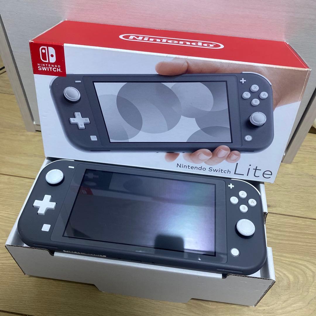 Nintendo Switch Lite グレー　箱　充電器　付き