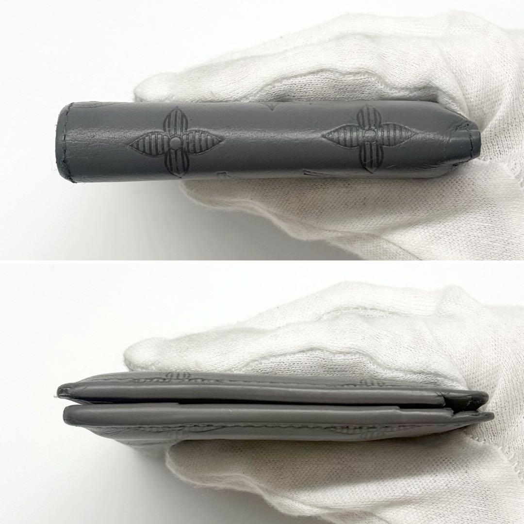 美品 IC内蔵✨ルイヴィトン モノグラム シャドウ ミュルティプル 二つ折り財布