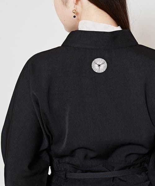 新品　カヤ　和の狭衣ワンピース　着物風　黒　二部式着物　着付け不要　紋付