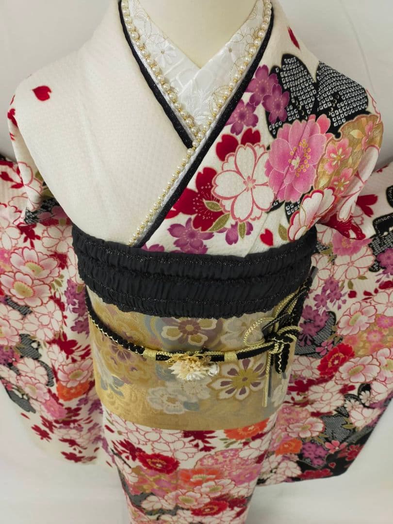 売約済み【WA-Modern】★★豪華絢爛!!　正絹絞り振袖7点フルセット★★