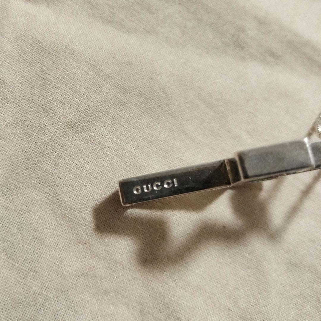 GUCCI グッチ オープンクロス シルバー ロングネックレス