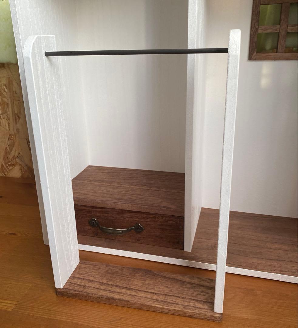 ❤︎おうち型人形用木製収納ケース　ネオブライス　アイシードール　ドールクローゼット