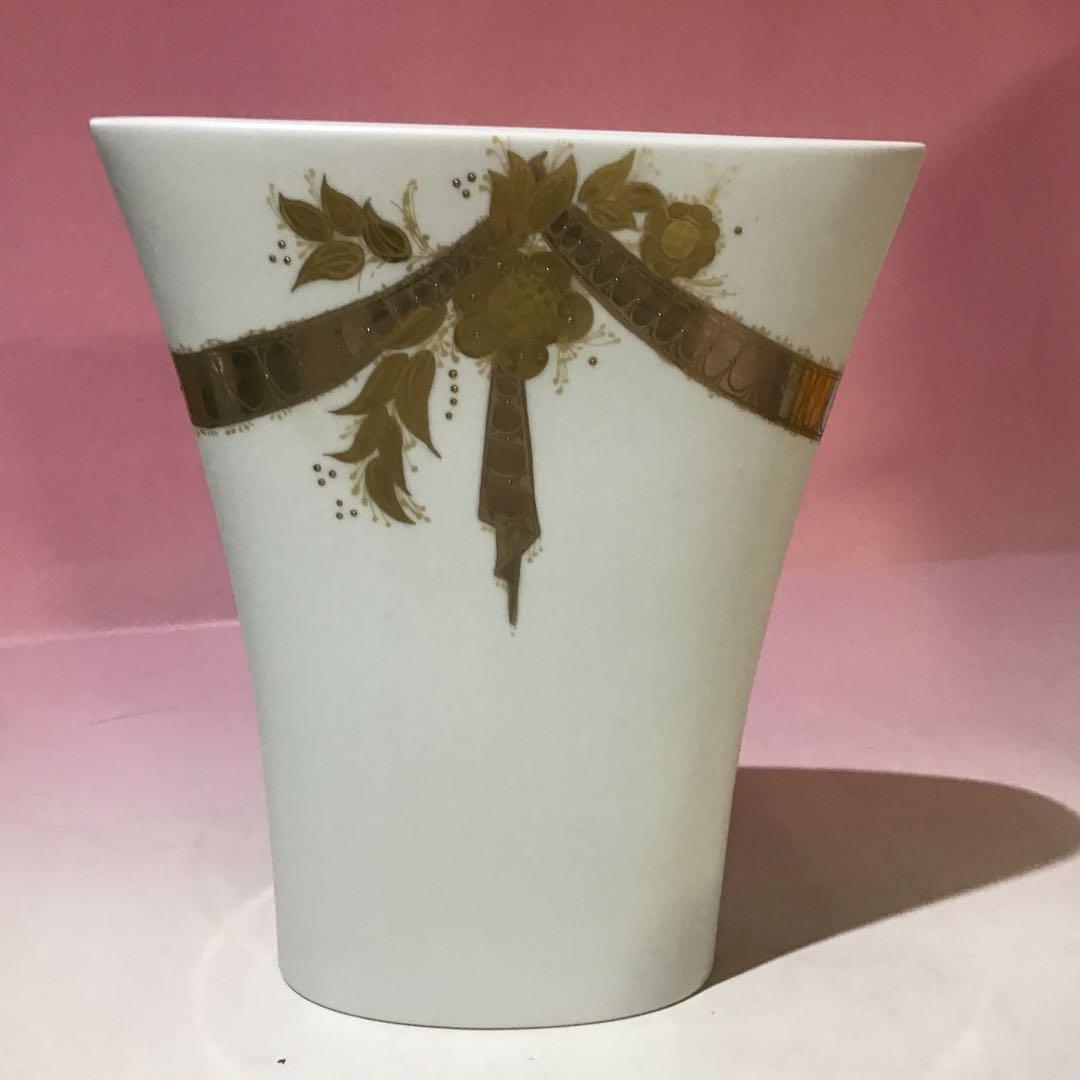 12199ローゼンタール ビョルン・ヴィンプラッドデザイン 金彩 花瓶