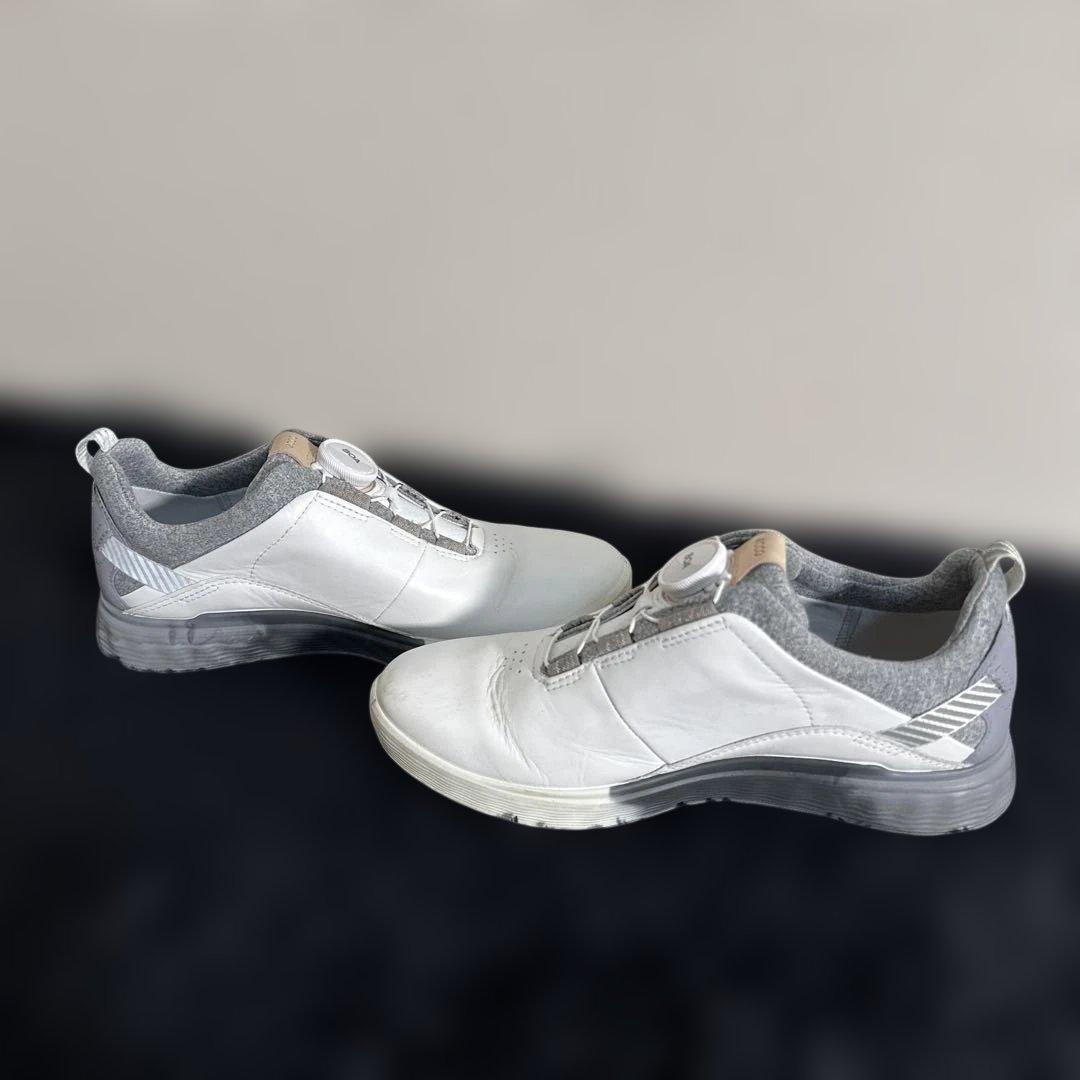 ECCO ゴルフシューズ ホワイト BOA レザー