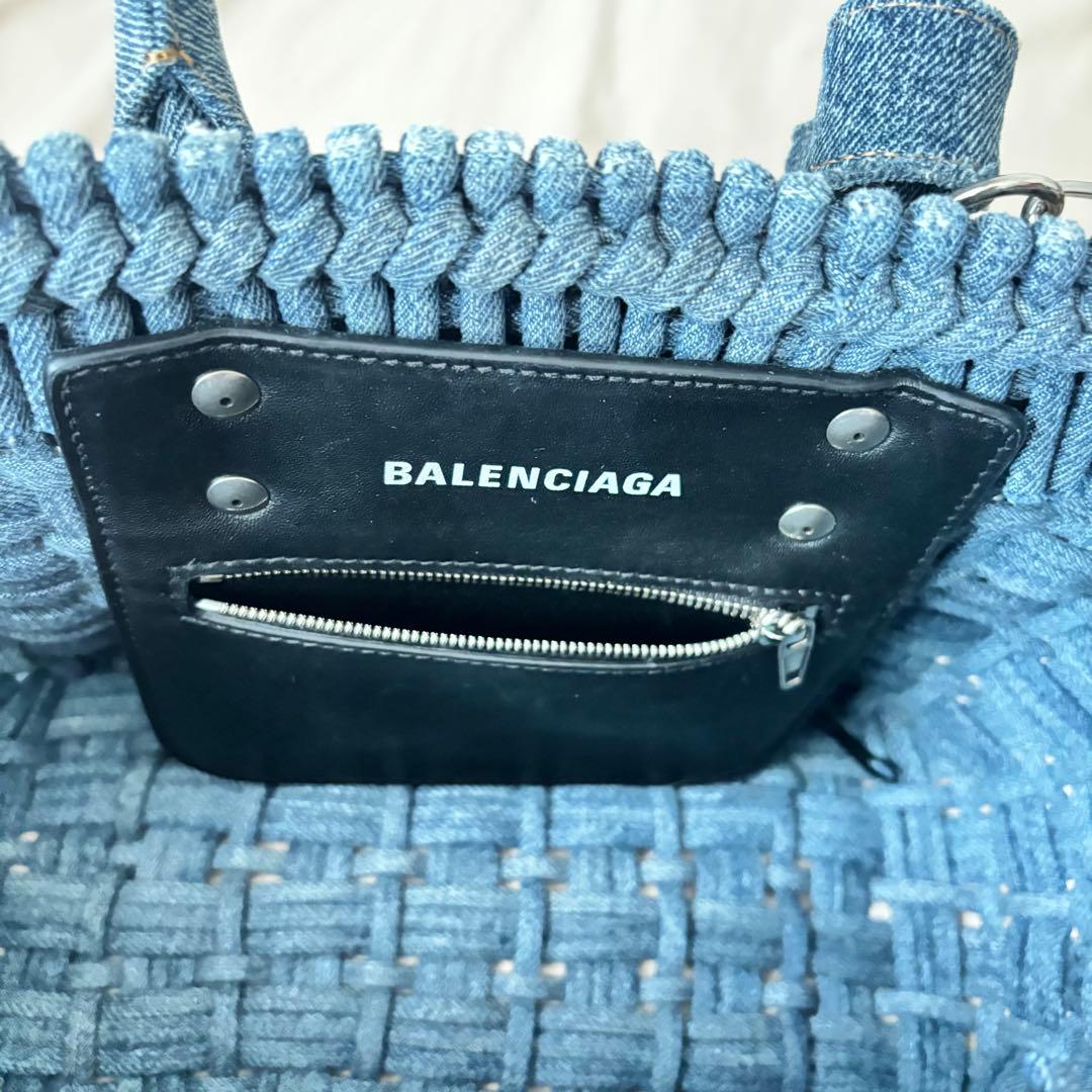 バレンシアガ　ビストロ　デニム　カゴバック　XS