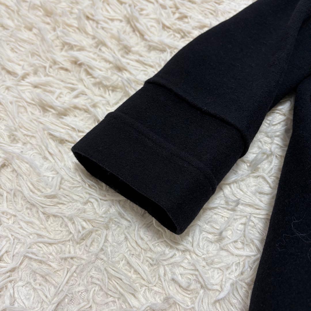 Max&Co 大きいサイズ　アンゴラ混ロングチェスターコート　ブラック　42