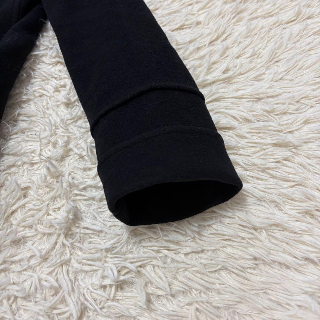 Max&Co 大きいサイズ　アンゴラ混ロングチェスターコート　ブラック　42