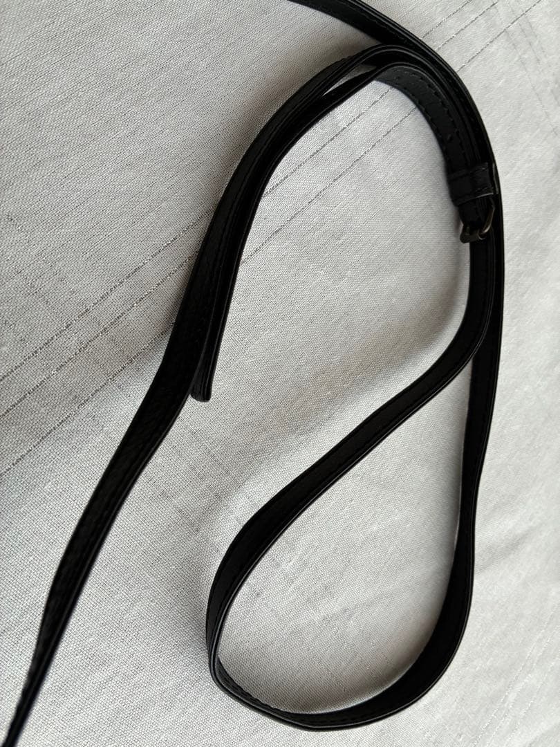 Rinori リノリ 本革 サークルショルダーバッグ ブラック 丸型