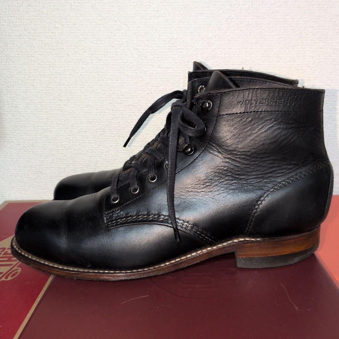 ウルヴァリン　1000マイルブーツ　ブラック　8D 27cm　茶芯　USA製