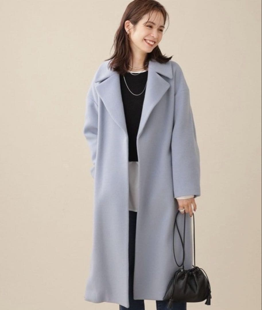 nano universe MANTECO ベルテッドチェスターコート