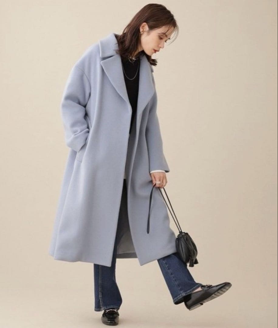 nano universe MANTECO ベルテッドチェスターコート