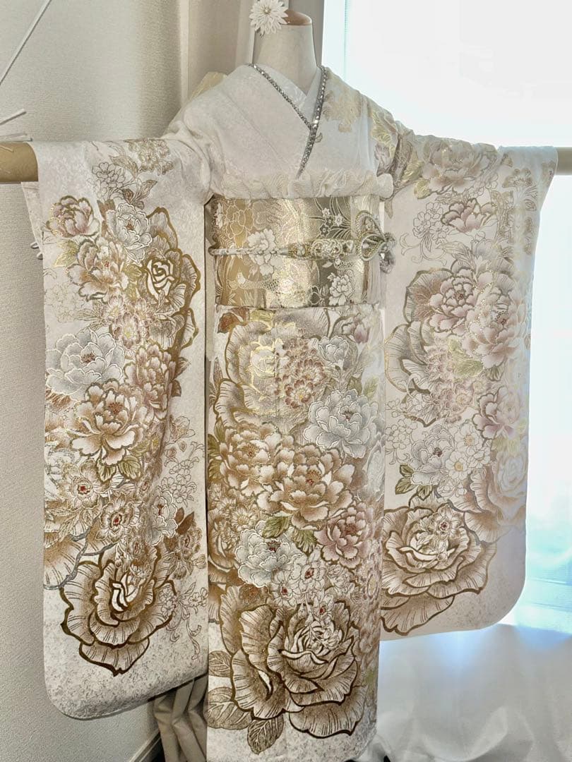 高級振袖　白生地　フルセット　すぐ発送可能