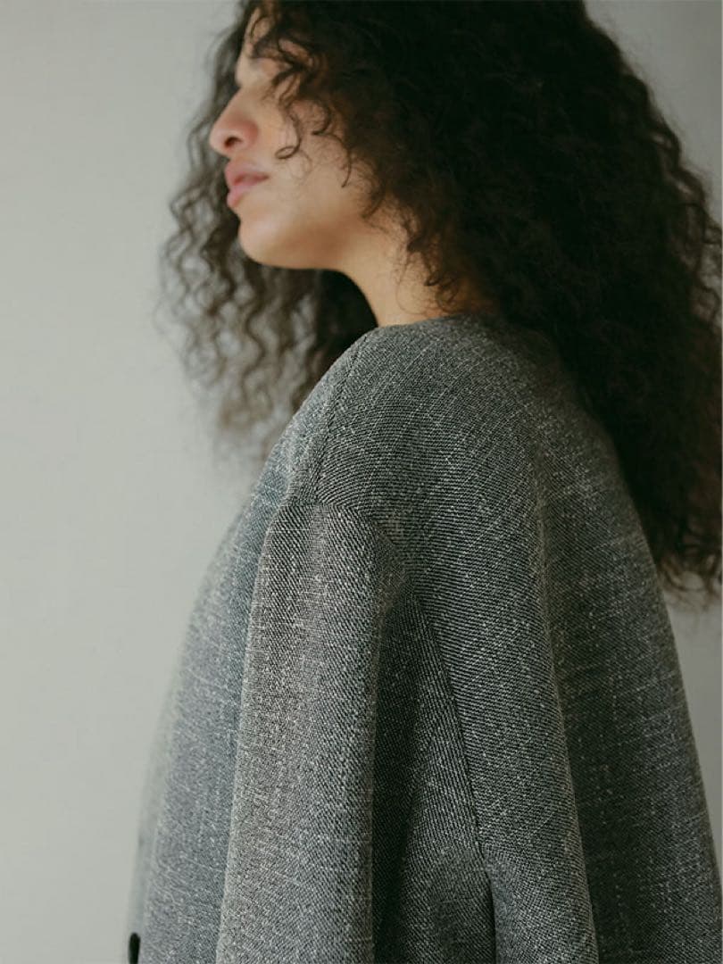 etretokyo ノーカラーキルティングライナーボクシージャケット Sサイズ