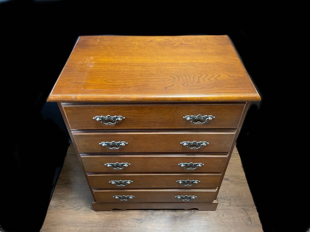 越後民芸　５段 民芸箪笥　整理箪笥　タンス　箪笥　たんす　チェスト　引出し