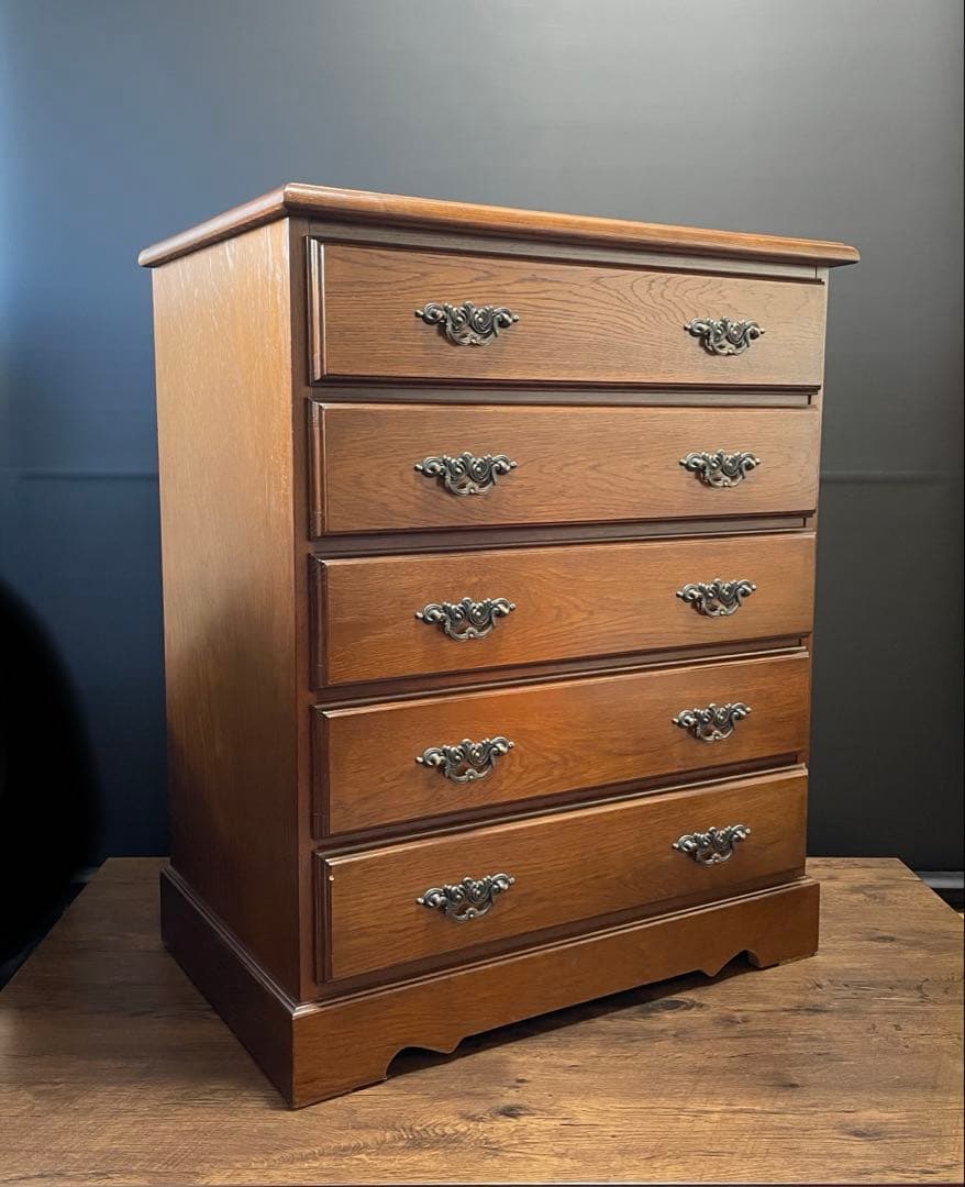 越後民芸　５段 民芸箪笥　整理箪笥　タンス　箪笥　たんす　チェスト　引出し