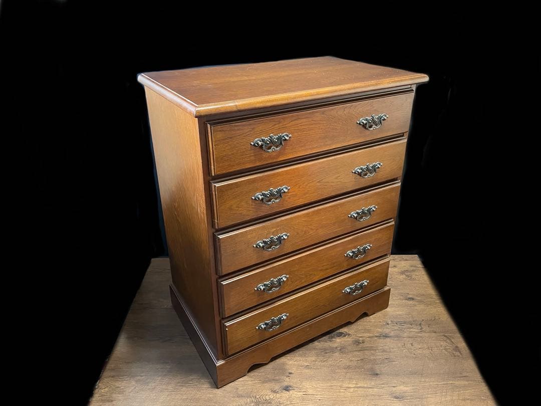 越後民芸　５段 民芸箪笥　整理箪笥　タンス　箪笥　たんす　チェスト　引出し