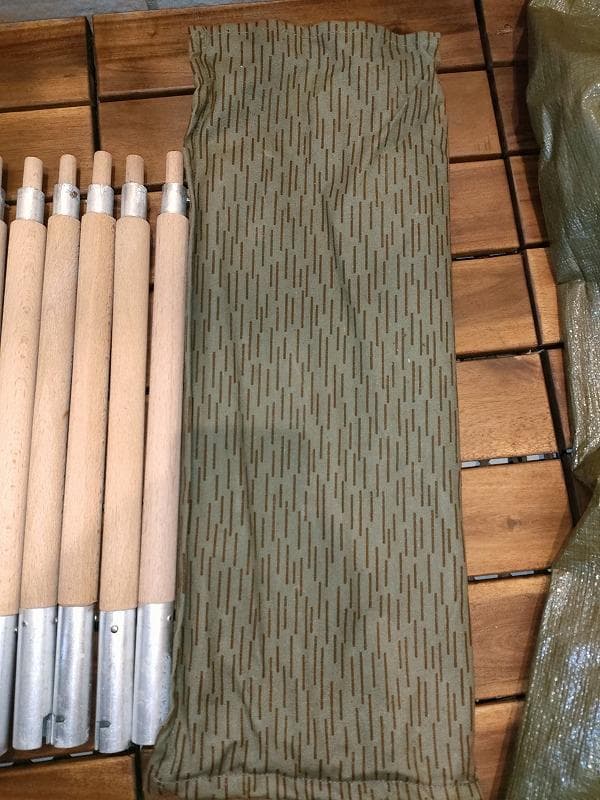 東ドイツ軍 テント用ポール 10本セット レインドロップカモ収納袋付き