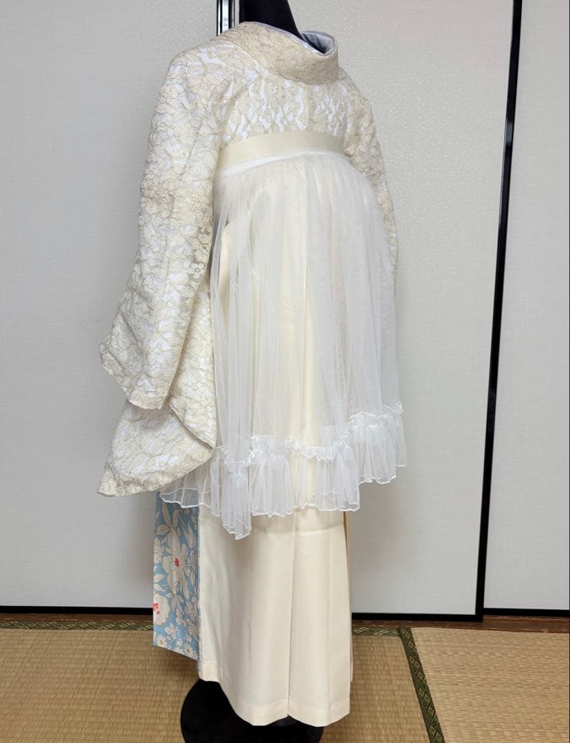 (セール中)卒業袴 二尺袖 袴 フルセット レース フリル 襦袢 草履 バッグ