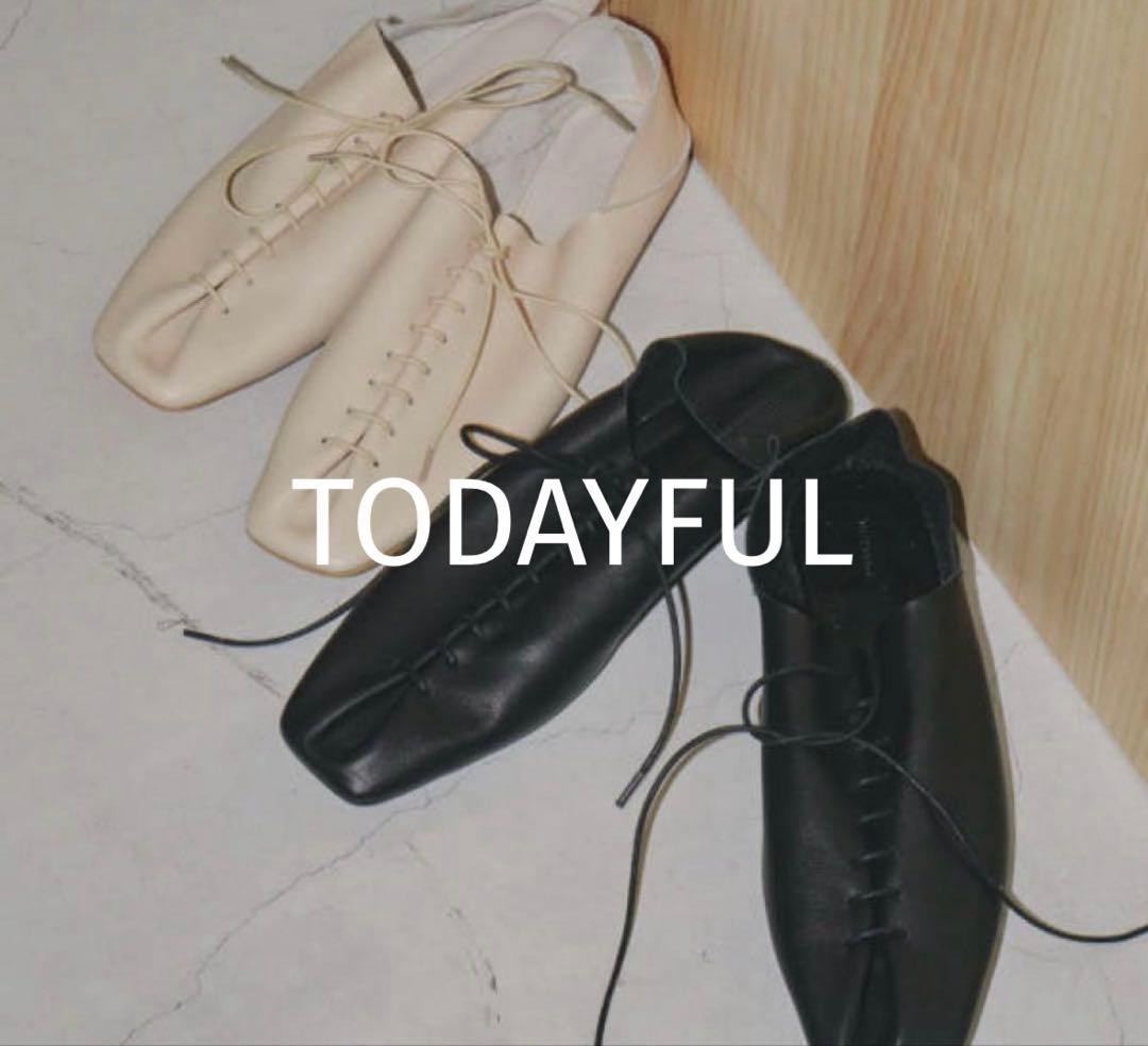 TODAYFUL Laceup Leather Shoes 37 黒 箱あり