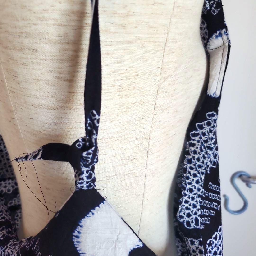 うめ　有松絞りリメイク、有松絞り浴衣よりサロペット、オールインワン