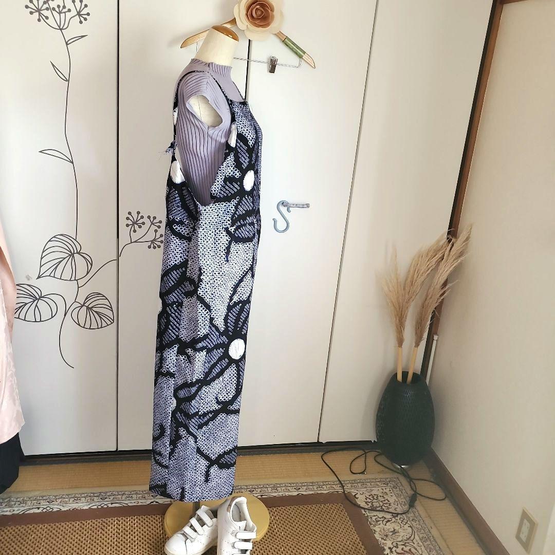 うめ　有松絞りリメイク、有松絞り浴衣よりサロペット、オールインワン