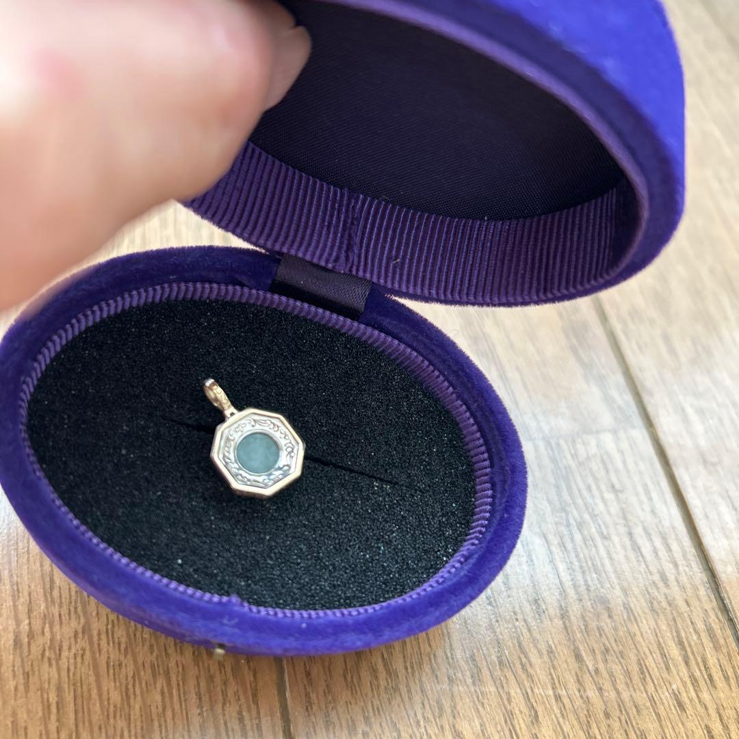 アガットk10ヒスイネックレスチャーム