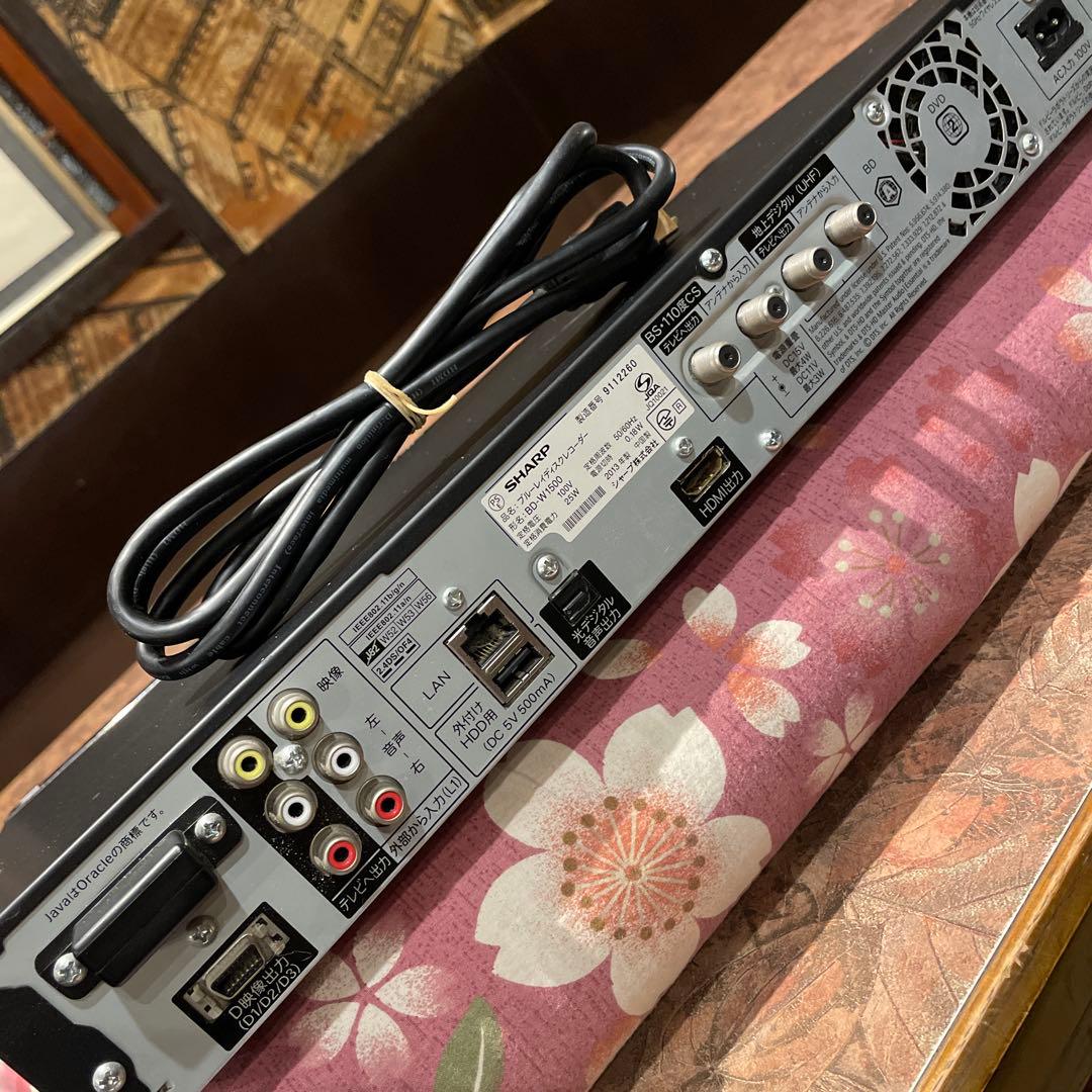 シャープBD−W1500 12倍録2番組W録 1TB 新品リモコン等付フル装