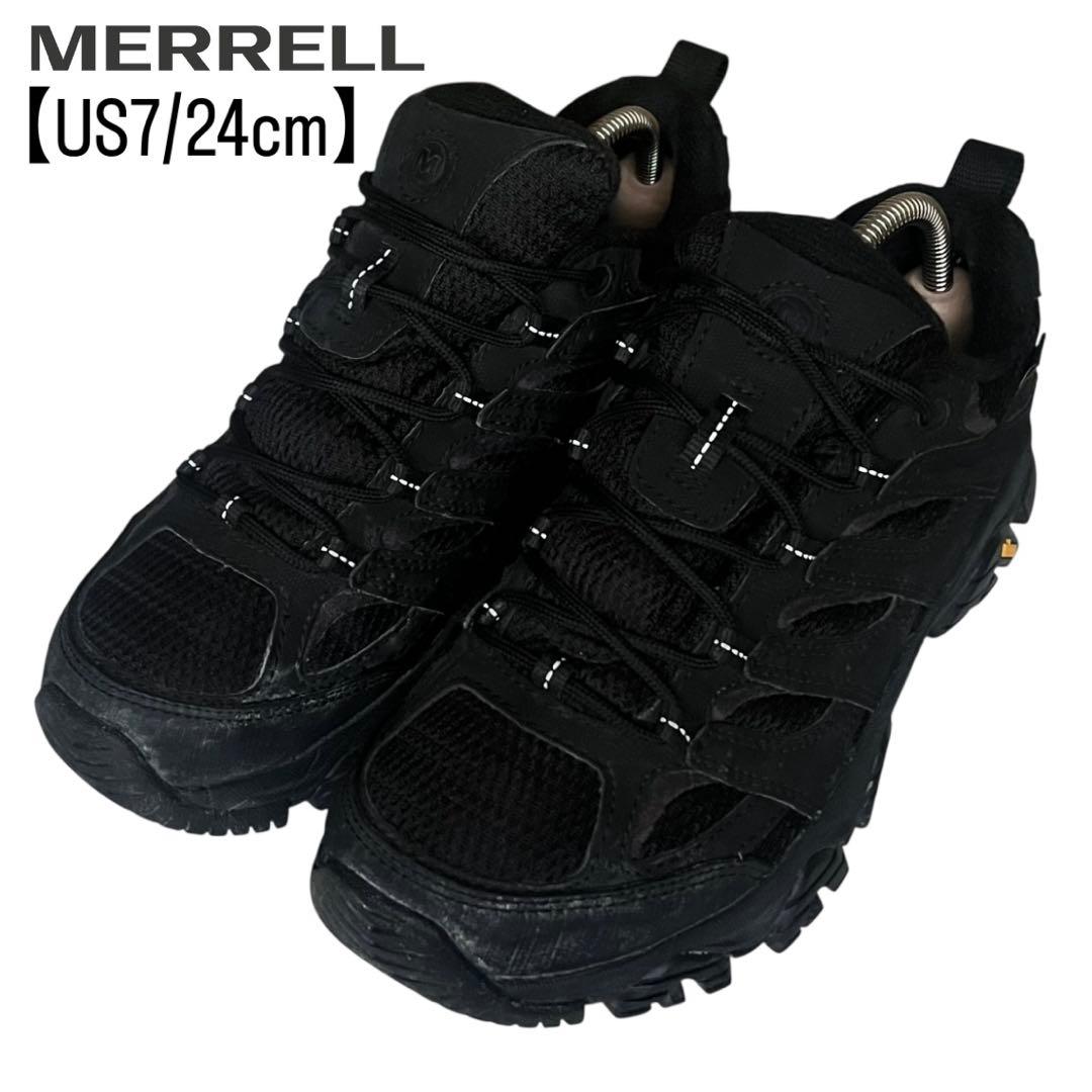 【美品】MERRELL 24 モアブ3 ゴアテックス vibram 厚底 黒