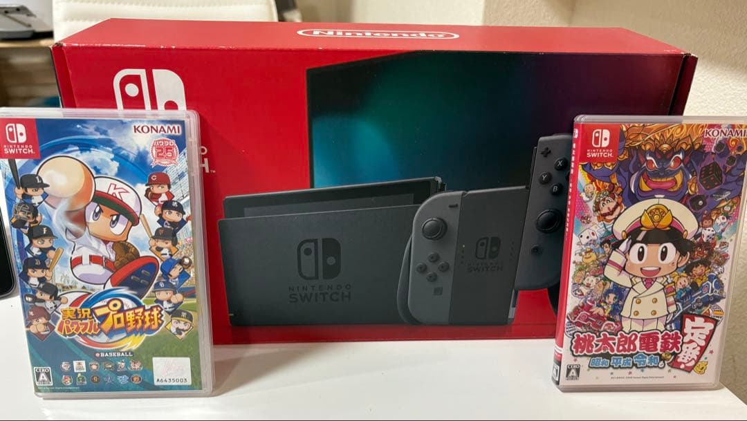 Nintendo Switch 本体 + 桃太郎電鉄、パワフルプロ野球