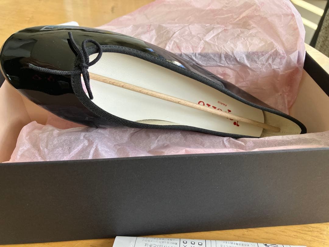 超美品　repetto ブラック バレエシューズ　38