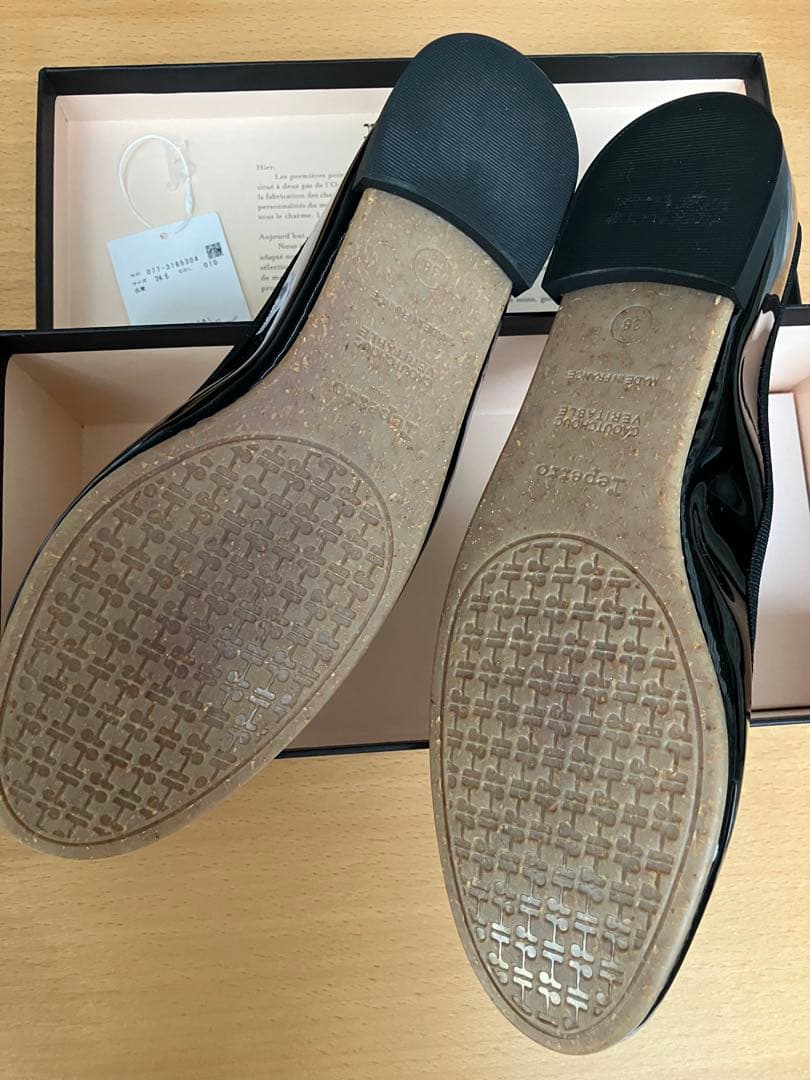 超美品　repetto ブラック バレエシューズ　38