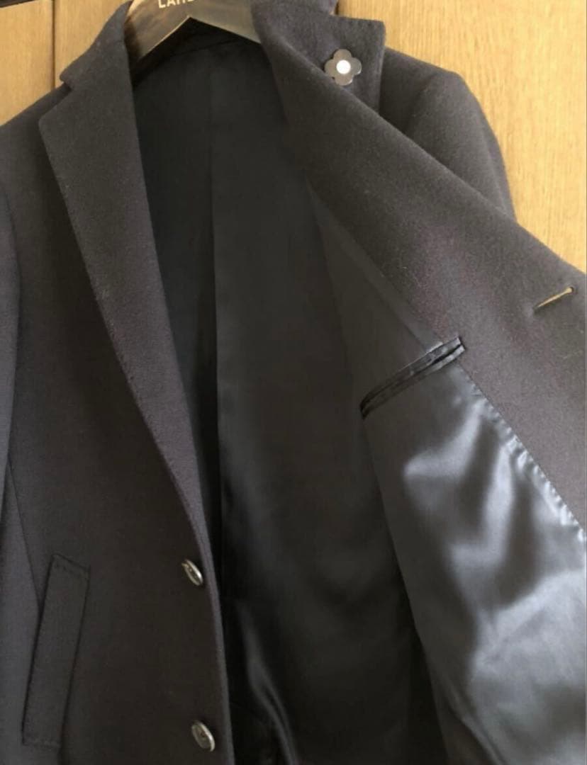 LARDINI ネイビー チェスターコート 46 ラルディーニ 未使用品