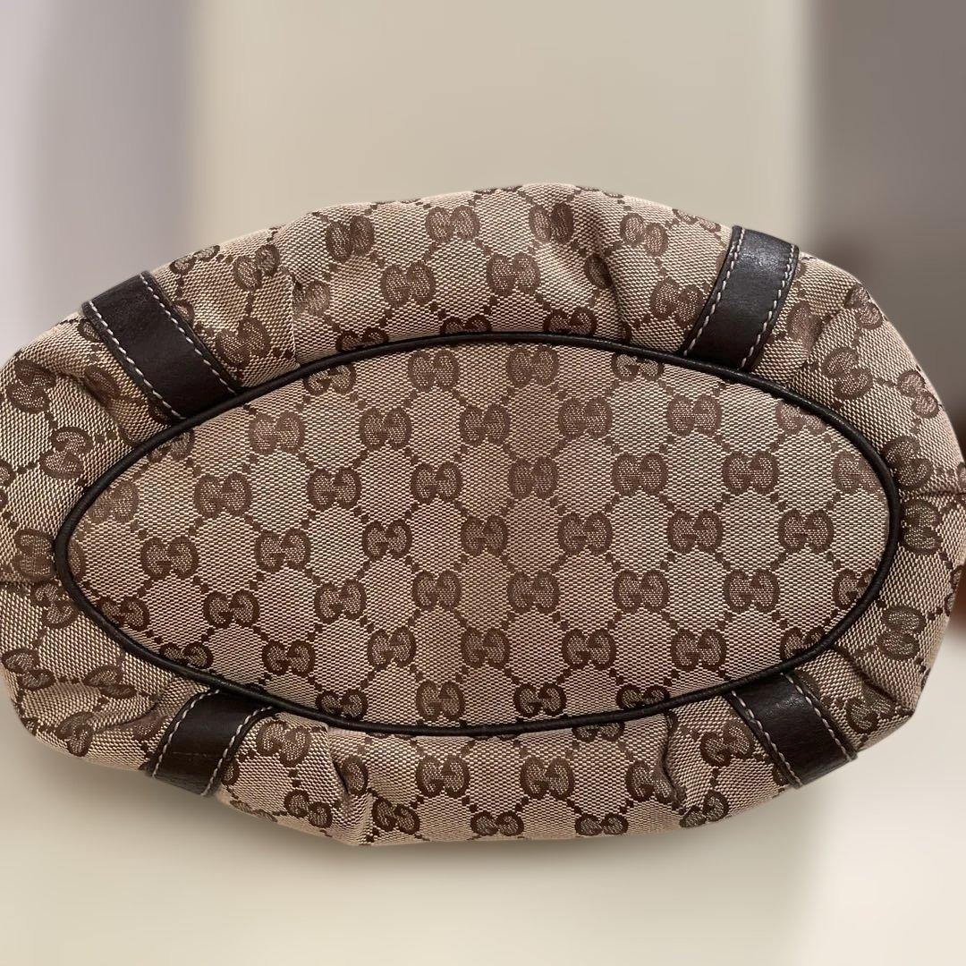 【極美品】Gucci トートバッグ GGキャンバス　ベージュ/ブラウン　アビー