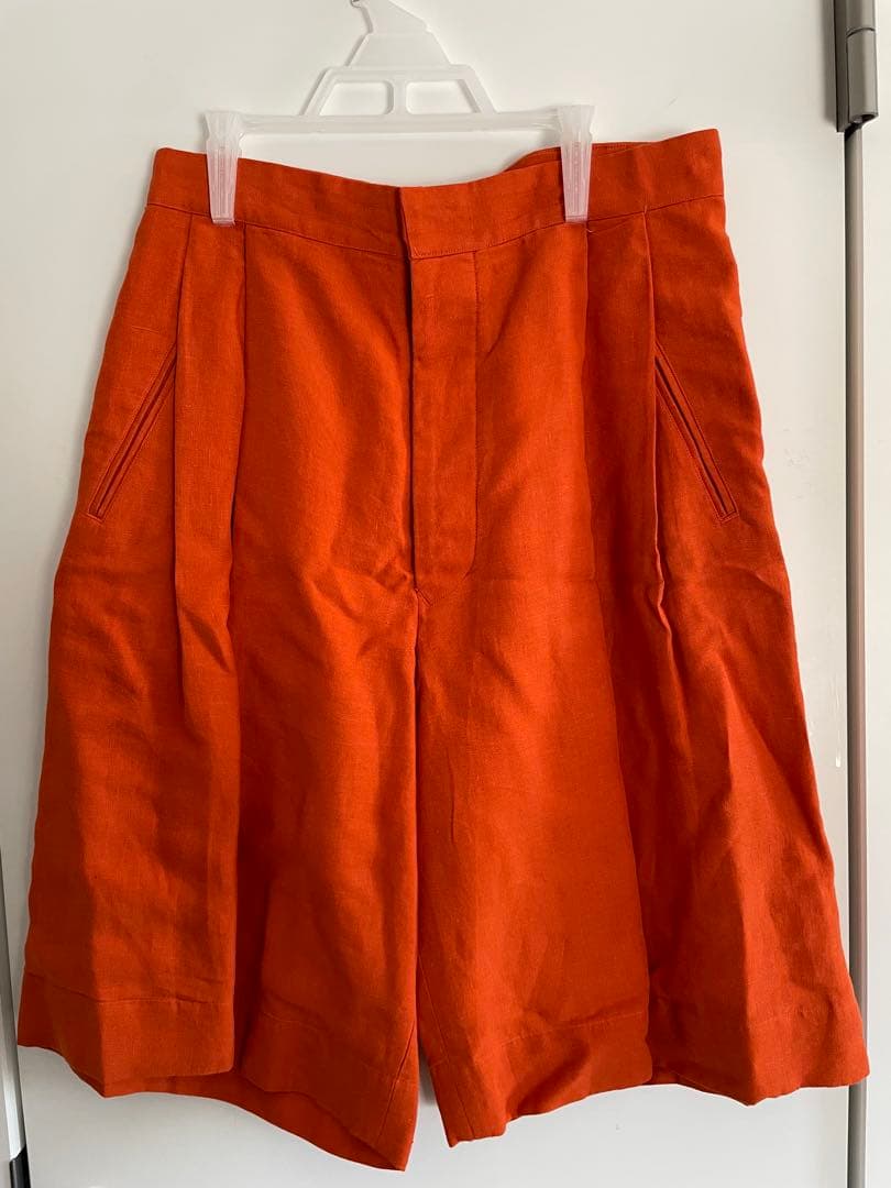 JUN MIKAMI リネンショートパンツ オレンジ