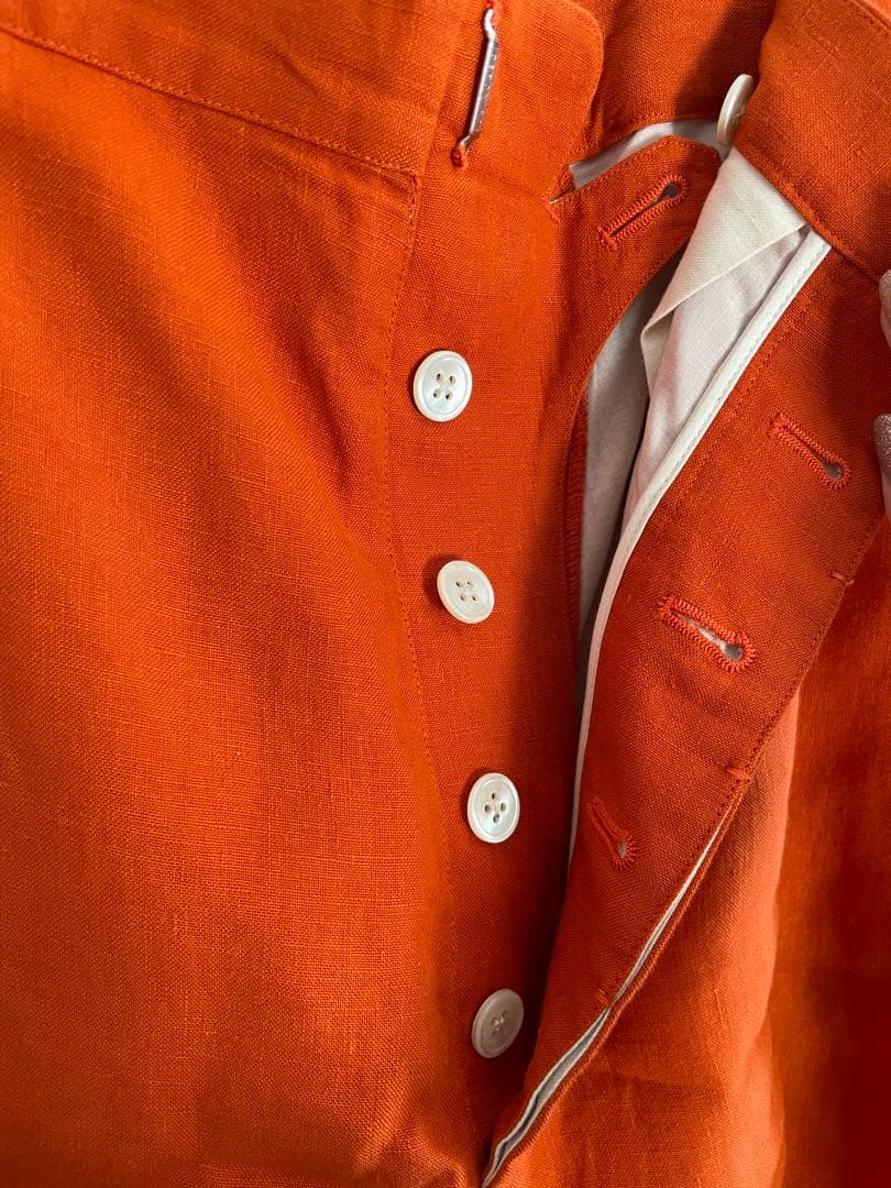 JUN MIKAMI リネンショートパンツ オレンジ