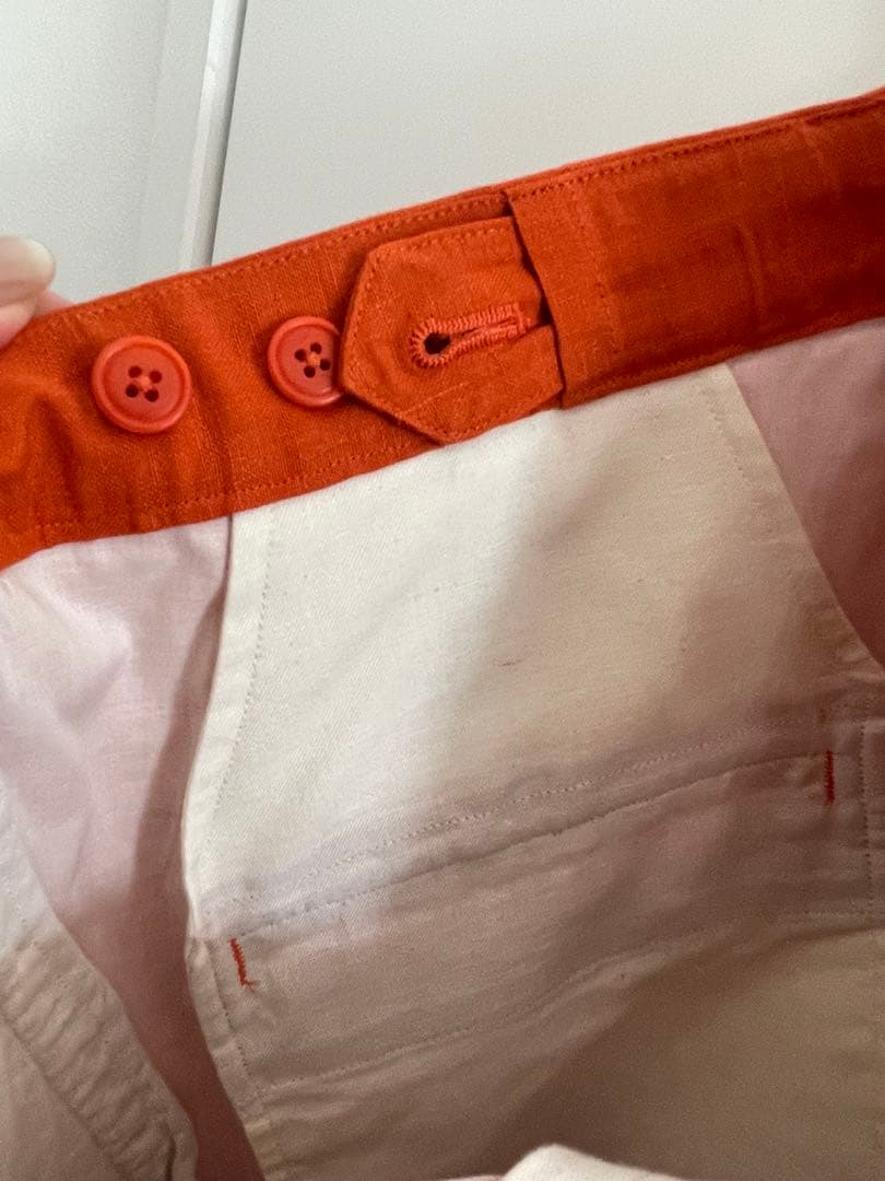 JUN MIKAMI リネンショートパンツ オレンジ