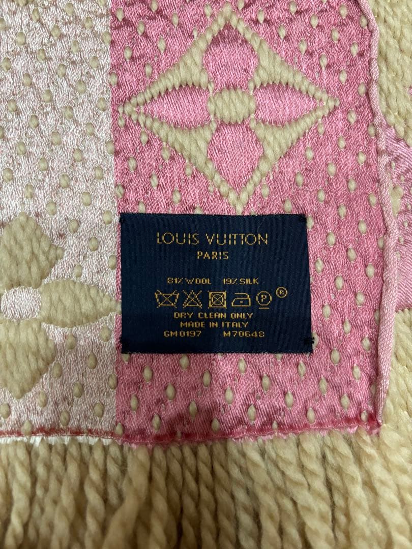 Louis Vuitton マフラー ベージュ ピンク