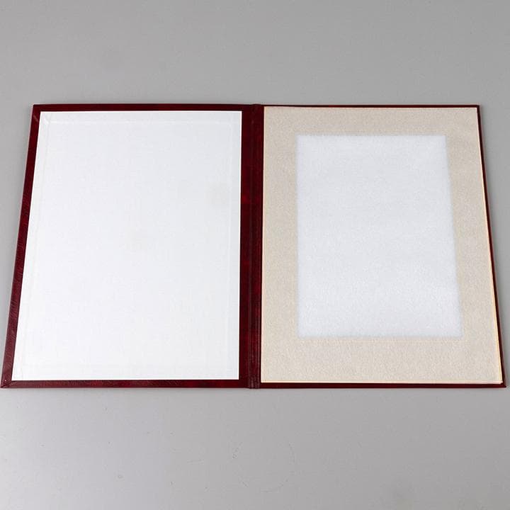 高級レザー風くるみ表紙の写真台紙 (六切サイズ) 立 1面 3セット12000円